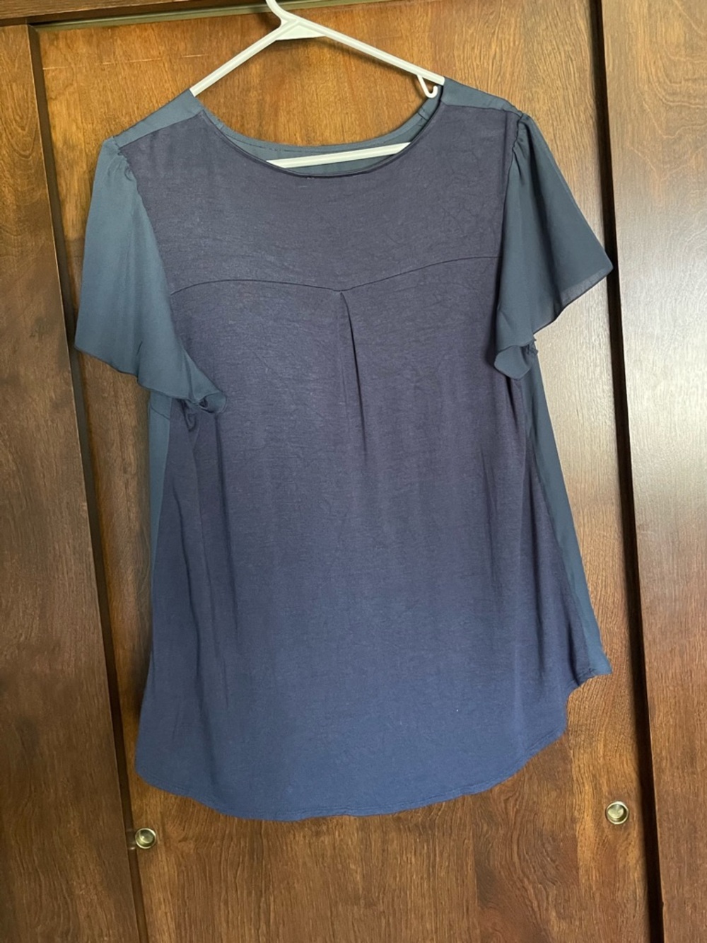 Fortune+Ivy Short-Sleeve Button-Shoulder Blouse - Picture 2 of 6